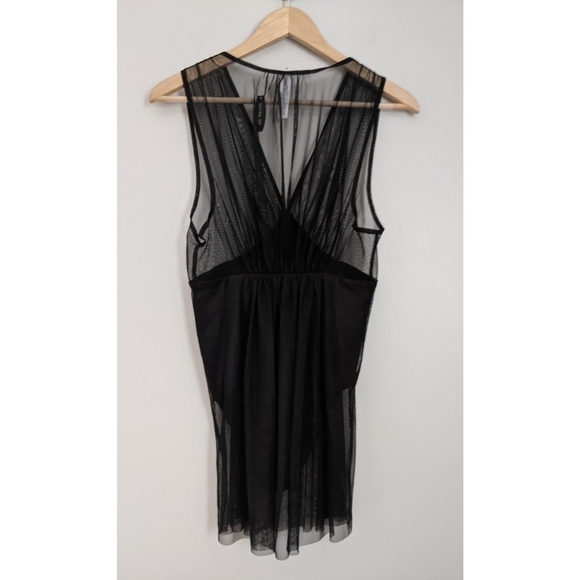 🆕 Adore Me Black Bodysuit with Mesh Cover Size S - Picture 2 of 6